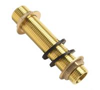 Gold Brass G1/2 Tank Feedthrough With Silicone Seal For Water Tower And Pump Systems 10cm Length Secure Hose Connector Fitting Kit(12cm)