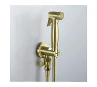 Gold Brass Handheld Bidet Sprayer Set - Wall Mounted Cold Water Faucet & Diaper Sprayer Kit for Efficient Hygiene Bathroom Cleaning Personal Care & Eco-Friendly Solutions