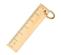 Gold Brass Mini Ruler Pendants - Small Copper Vintage Straight Ruler for Architects & Engineers