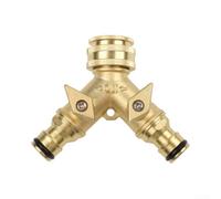 Gold Brass Tee Valve Splitter Featuring Dual Independent Controls For Efficient Water Management In Laundry Rooms Quick Rotating Nut Installation Large Inner Bore For Fast Flow Build