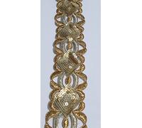 Gold Bridal lace Beautiful Trim Ribbon Sewing Craft Wedding Border 1 Meter No-101