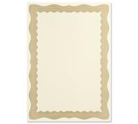 Gold Bronze Blank Certificates A4 Size Cream Paper Landscape Or Portrait Use (Gold Bronze)