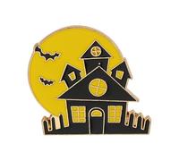 Gold Brooches For Women Gold Color Pumpkin Charms Pendant Necklaces DIY Finding Supplies Purple Brooch (Black, 2. 8x2. 9x1cm)