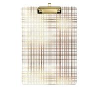Gold Brown Grid clipboard Picture Plastic for Soccer Truck Driver Size 9 x 12