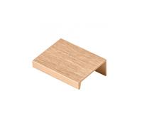 (Gold Brushed, 32mm Hole centres - 50mm Overall) Edge Mounted Cabinet Pull Trim Profile HEXI Handles for Kitchen Bedroom Bathroom