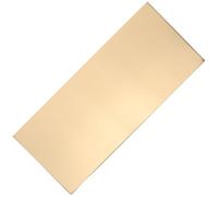 Gold Brushed Stainless Steel Name Plate, 25x11cm Adhesive | Blank Surface for Handwriting or Printing, No-drill Mounting, Conference Rooms and Hospitals