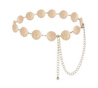 Gold Buckle Belt Chain Womens, Western Adjustable Metal Waist Chain Belts For Women, Hollow Concho Belt For Cowgirl Jeans Dress