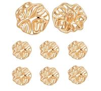 Gold Buttons, Buttons for Cardigans, Zinc Alloy Gold Buttons for Blazer, Durable for Sewing with Elegant Shine - Ideal for Fabric Decoration, DIY Crafts, Shirts & Jeans 8pcs