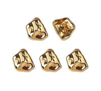 Gold Buttons for Blazer, 5Pcs 23x22mm Vintage Alloy, Polished Mirror Finish Irregular Pattern - Replacement Buttons for Coat, Cardigan, Jeans, Trousers, DIY Sewing