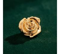 Gold Buttons for Clothing - 12PCS 3D Rose Design Alloy Buttons with Vintage Electroplating - Decorative Buttons for Cardigans, Blazers, DIY Crafts (11.5mm, Antique Gold)