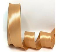 Gold Byetsa Satin Fold 30mm Bias Binding on a 25m Roll