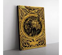 Gold Byzantine By Alphonse Mucha Canvas Wall Art Print 20x14 Inch