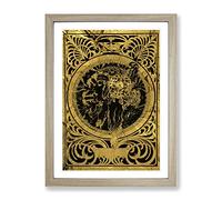 Gold Byzantine By Alphonse Mucha Classic Painting Framed Print | A2 Oak Framed Wall Art | Ready to Hang | Classic Historical Picture | Living Room Bedroom Lounge Office