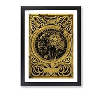 Gold Byzantine By Alphonse Mucha Classic Painting Framed Print | A3 Black Framed Wall Art | Ready to Hang | Classic Historical Picture | Living Room Bedroom Lounge Office