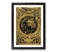 Gold Byzantine by Alphonse Mucha Framed Print | A2 Black Framed Wall Art | Ready to Hang | Modern Nature Picture | Living Room Bedroom Lounge Office
