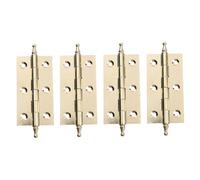 Gold Cabinet Hinges 4PCS 3 Inch Heavy Duty Antique Brass Cabinet Hinges with Screws Decorative Furniture Door Hardware for Kitchen Cupboard