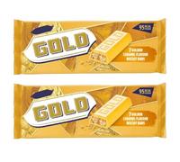 Gold Caramel Biscuit Bars, 7 Pack, 95 kcal per Bar, Vegetarian, 124g, Pack Of 2