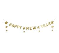 Gold Card ''Happy New Year'' Star Banner 2m