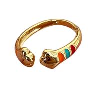 Gold Cat Holding Your Finger Cute Cat Ring For Teen Girls Gold Ring Dainty Stacking Animal Finger Open Adjustable Jewelry For Women Metal Rings
