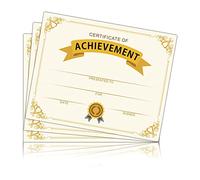 Gold Certificate of Achievement, Preschool Kindergarten Diploma Certificates for Kids, Graduation Certificates of Completion Award, Student of The Month Certificates for Students (25 Pcs)- 03