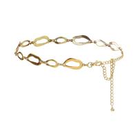 Gold Chain Belt - Metal Adjustable Waist Link Belt, Delicate Fashion Body Link Chains For Dresses Outfit Jeans Skirt Pants Concert Festival Beach Summer Jewelry Decoration