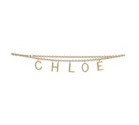 Gold Chain Belt with Letter Charms - female - Chloé - Belts - Yellow - ONE SIZE - Accessories ONE SIZE