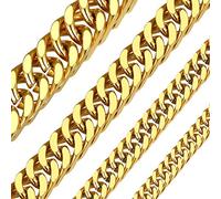 Gold Chain Cuban Link 20 Inch Thick Necklace Gold Big Chain for Men Hip Hop