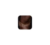 Gold Chain Necklace for Women Trendy - 925 Sterling Silver Clasp Dainty Choker Necklace 14K Gold Plated Thin Simple Minimalist Chain Necklace Non Tarnish Waterproof Gold Jewelry for Women 16 inch