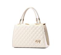 Gold Chain Strap Handbag, Womens Clutch with Rhombus Pattern and Top Handle, Multifunctional PU Crossbody Purse for Women, Cute Quilted Leather