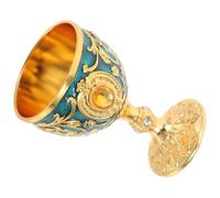 Gold Chalice Shot Glass, Zinc Alloy Retro Medieval Goblet for Spirits | Impact-resistant Metal Design, European Vintage Styling, Suitable for Halloween Gatherings, Bar Service, Rituals and Display