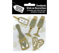 Gold Champagne & Heart (Foil)