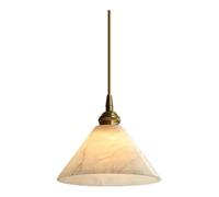 Gold Chandelier - White Alabaster Pendant Lights with Bowl Shade, Kitchen Island Marble Ceiling Hanging Lamp, Natural Stone Lighting Fixture for Dining Room, Bedroom, Restaurant, Hotel