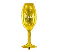 Gold Cheers Flute Foil Balloon 28 x 80 cm