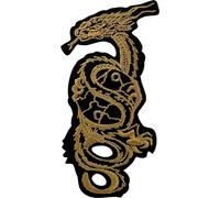 Gold Chinese Dragon Patch Iron Sew On Clothes Bag Denim Jacket Embroidered Badge