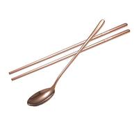 Gold Chopstick Spoon Set, Portable Cutlery Set Reusable Cute Metal Stainless Steel Korean Chopstix Spoon Set for Home Travel(Rose Gold)