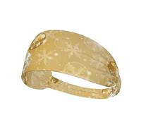 Gold Christmas Ball Snowflake Xmas,Sports Sweatband for Unisex Multi Headband Elastic Exercise Hairband