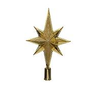 Gold Christmas Tree Star Topper Luxury Shatterproof Glitter Star Tree Decoration