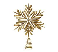 Gold Christmas Tree Topper, Metal Snowflake Tree Topper Christmas Decorations, Glitter Snowflake Ornaments Home Decor