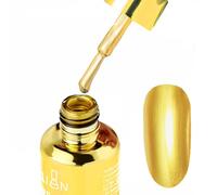 Gold Chrome Nail Polish, Metallic Quick Dry Nail Varnish, Mirror Long Lasting Glitter Nail Varnish, Metal Effect Breathable No UV Needed Nail Art Polish Manicure for Women