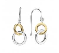 Gold Circle Link Drops - Dew - Sterling Silver / Gold Plated