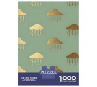 Gold Cloud Pattern 1000 Piece Jigsaw Puzzle Paper For Adults Rain Drops Puzzle Game For Family Relax Decor Gift 38x26cm/1000pcs