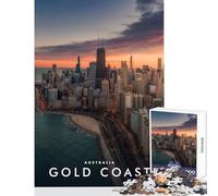 Gold Coast Australia for Adults 1000 Piece Puzzle Train Logical Thinking And Problem-solving Relaxing Stress Free Enjoyment (38x52cm)
