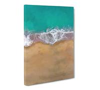 Gold Coast Beach In Australia Canvas Print | Gallery Wrapped 30mm Frame Wall Art | 20x14 inches | Ready to Hang | Abstract Seascape Picture | Living Room Bedroom Lounge Office
