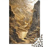Gold Coast Mountain Landscape 1000 Piece Jigsaw Puzzle for Adults, 52x38cm/1000pcs, Relaxing Screen-Free Hobby, Evening Leisure And Time at Home