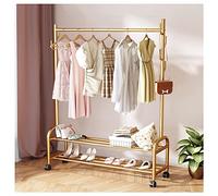 Gold Coat Rack on Wheels for Clothes Bedroom Laundry and Entrance - 60 cm Mobile Garment Stand for Easy nization and Stylish Storage Solutions