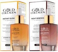 GOLD COLLAGEN Face Serum Boost Routine - Instant Glow + Night Renewal Serum