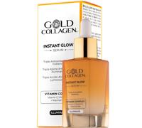 GOLD COLLAGEN Instant Glow - Vitamin C, Vitamin E, Glycerine & Niacinamide Serum Pore Minimizer & Moisturiser Skincare, Anti Aging Face Serum Against Wrinkles, Triple Antioxidant Action Skin Care 30ml