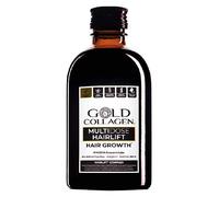 GOLD COLLAGEN Multidose Hairlift - Biotin Hair Growth Marine Collagen Supplements for Women & Men with Hyaluronic Acid, Hair Vitamins, Zinc and Keratin Hair Treatment also for Skin and Nails, 300 ml