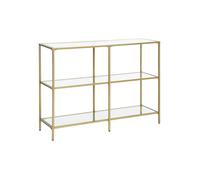 Gold Color 3-tier Glass Console Sofa Table