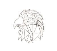 Gold Color Eagle Head Origami Bear Head Brooch and Pin for Suit Shirt Jewelry, One Size, Stainless Steel, gem na